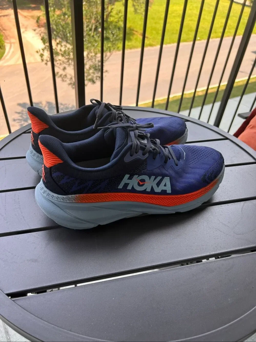 Hoka One Challenger ATR7 Men’s Running Shoes 14 D Blue Orange
